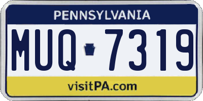 PA license plate MUQ7319