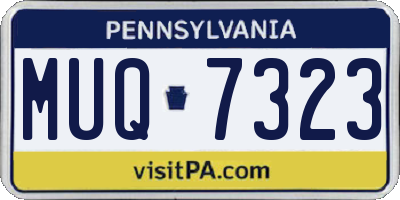 PA license plate MUQ7323