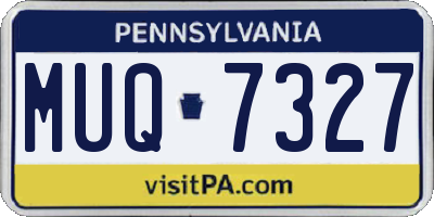 PA license plate MUQ7327