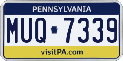 PA license plate MUQ7339