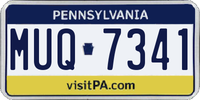 PA license plate MUQ7341