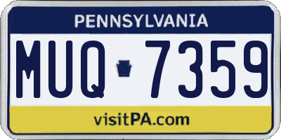 PA license plate MUQ7359