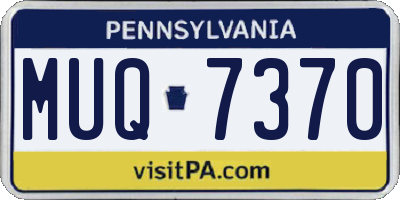 PA license plate MUQ7370