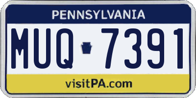 PA license plate MUQ7391