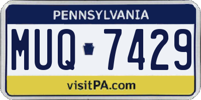 PA license plate MUQ7429