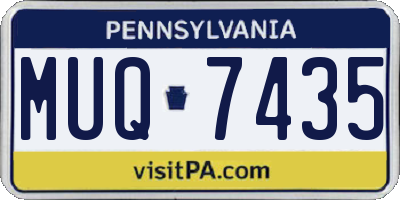 PA license plate MUQ7435