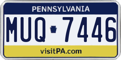 PA license plate MUQ7446