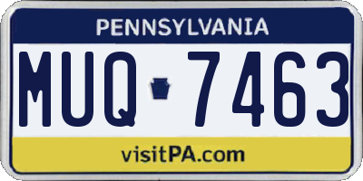 PA license plate MUQ7463