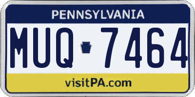 PA license plate MUQ7464