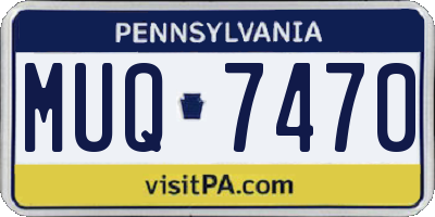PA license plate MUQ7470