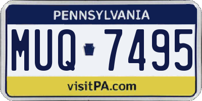 PA license plate MUQ7495
