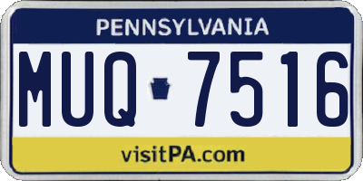 PA license plate MUQ7516