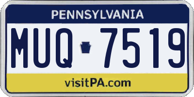 PA license plate MUQ7519