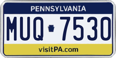 PA license plate MUQ7530