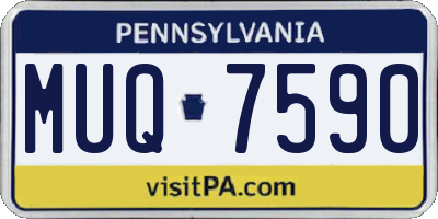 PA license plate MUQ7590