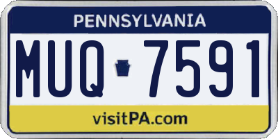 PA license plate MUQ7591
