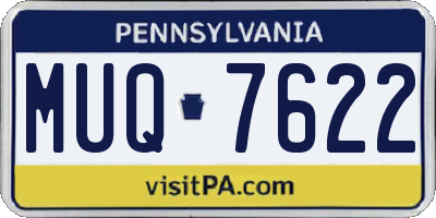 PA license plate MUQ7622
