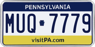PA license plate MUQ7779