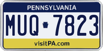 PA license plate MUQ7823