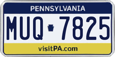 PA license plate MUQ7825