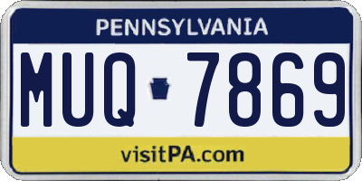 PA license plate MUQ7869