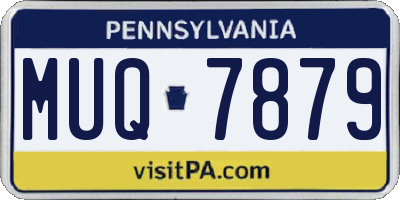 PA license plate MUQ7879