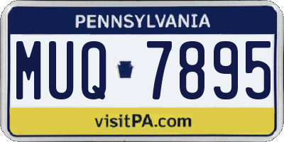 PA license plate MUQ7895