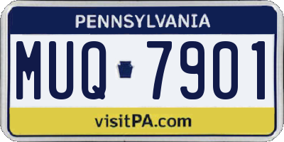 PA license plate MUQ7901