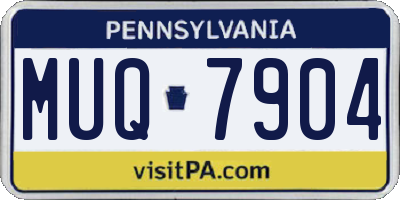 PA license plate MUQ7904