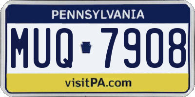 PA license plate MUQ7908