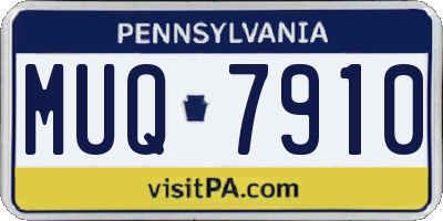 PA license plate MUQ7910