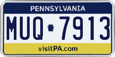 PA license plate MUQ7913