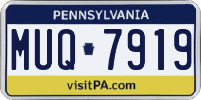 PA license plate MUQ7919