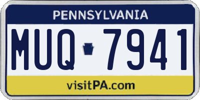 PA license plate MUQ7941