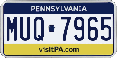 PA license plate MUQ7965