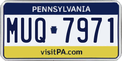 PA license plate MUQ7971
