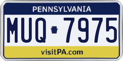 PA license plate MUQ7975