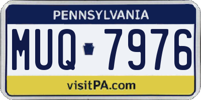 PA license plate MUQ7976
