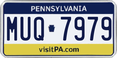 PA license plate MUQ7979