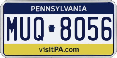 PA license plate MUQ8056