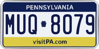 PA license plate MUQ8079