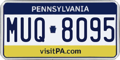 PA license plate MUQ8095