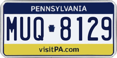 PA license plate MUQ8129