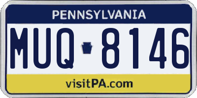 PA license plate MUQ8146