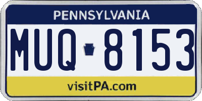 PA license plate MUQ8153