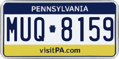 PA license plate MUQ8159