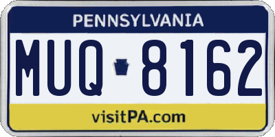 PA license plate MUQ8162