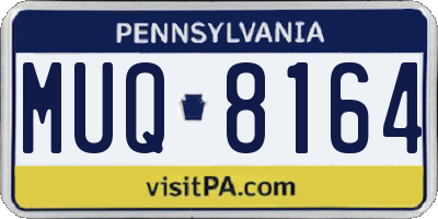 PA license plate MUQ8164