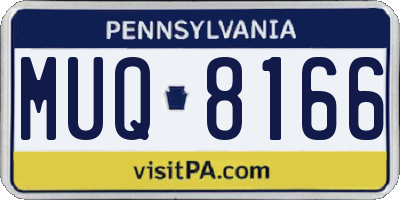 PA license plate MUQ8166