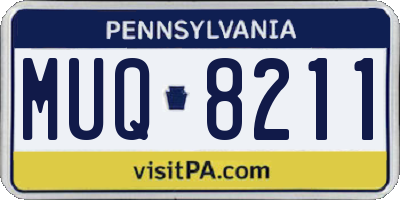 PA license plate MUQ8211